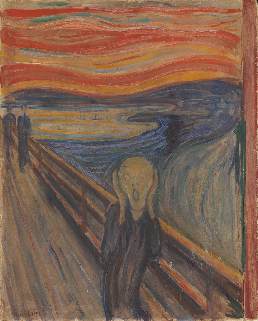 The Scream, Edvard Munch, via Wikimedia Commons