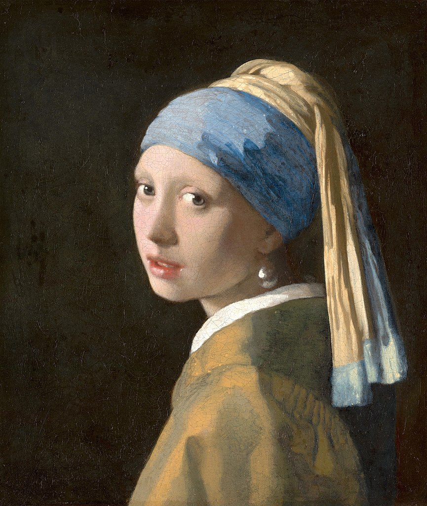 Girl with a Pearl Earring by Johannes Vermeer. From Wikimedia Commons